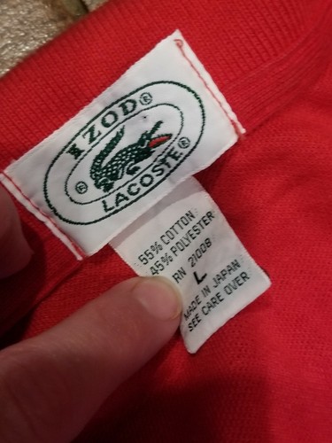 Vintage Boys Izod Lacoste red polo shirt Boys Large - Picture 5 of 7