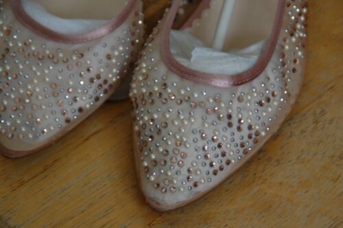 Ladies Pearl and Rhinestone Shoes - Picture 2 of 6