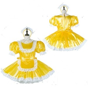 yellow pvc dress