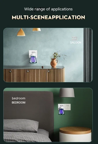 Household Automatic Bedroom Electric Shock Mosquito Killing Lamp - Picture 3 of 12