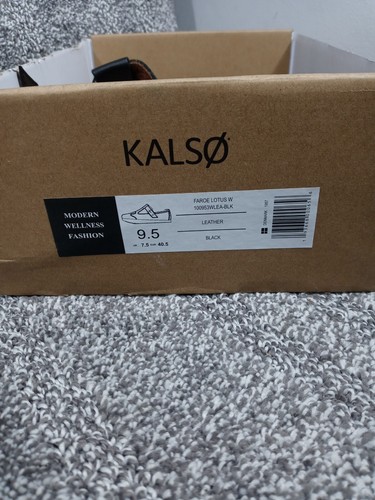 ๐ New Kalso Earth Shoe Faroe Lotus Women 9.5 / 40.5 Black Leather VTG Mary Jane - Picture 14 of 14