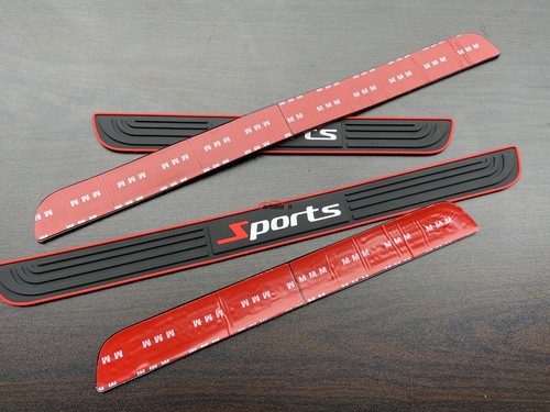 Car Accessories Rubber Door Sill Strip Scuff Plate Protector Guard Auto Sticker - Imagen 5 de 12