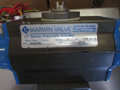 Marwin UT Series Ut-1-SR-05 Pneumatic Actuator w/ Solenoid Used Take Out / i7 - Picture 2 of 18