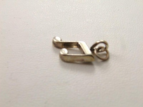 Dije de notas musicales vintage de plata esterlina - Imagen 5 de 6