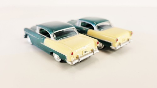 PAIR 1955 Chevy Bel Air Diecast Car High Speed HF-44 1 1/64 Scale - Picture 4 of 8