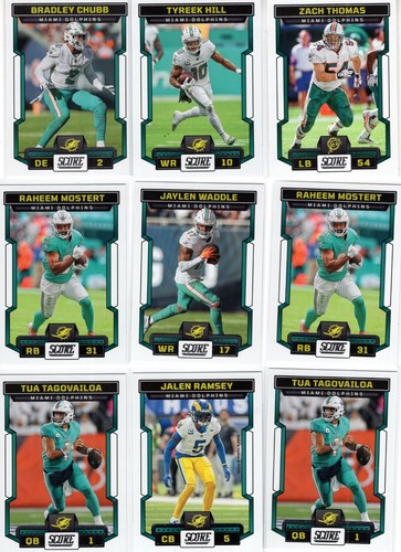 Miami Dolphins 2023 Score Team W Base/Rookies/Inserts 40+ Cards