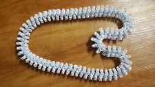 Wedding Graduation Beautiful Hawaiian White with Light Blue Ribbon Lei