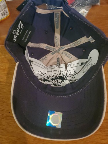 BYU Cougars Zephyr Logo NCAA Baseball Cap Hat Strapback Y Blue White - New! - Picture 2 of 3