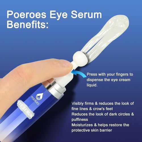 Eye Serum with 8% Caffeine 8% Retinol Hyaluronic Acid Niacinamide peptides - Picture 2 of 7