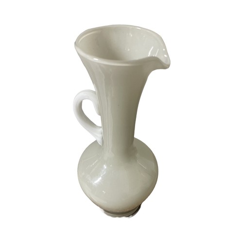 Stunning Mid Century Italian White Cased Art Glass Vase Pitcher Jug - Picture 6 of 11
