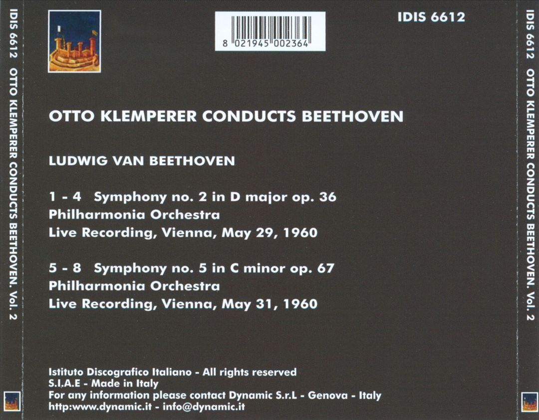 (CD)Klemperer Conducts Beethoven Vol. 2: Symphonies Nos.2, 5／Philharmonia Orchestra、Klemperer OTTO KLEMPERER OTTO KLEMPERER CONDUCTS BEETHOVEN, VOL. 2 NEW