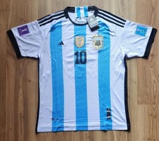 Kids Argentina adidas Home Shirt with Messi 10 printing. Size 12, New