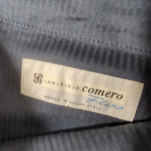 NEW BONOBOS Lanificio Comero Flexo Wool Blue Pleated Pants 32 Slim Italy $250 - Picture 3 of 10
