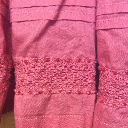 Beautiful Vintage Original GAP Girls CORAL Crochet lace embellish Summery skirt - Picture 3 of 14
