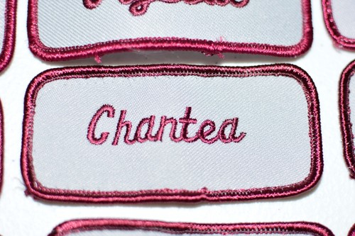 Maroon Embroidered Name Tag Patch Sew-on for Mechanic Work Shirt Uniform Sales - Picture 13 of 60