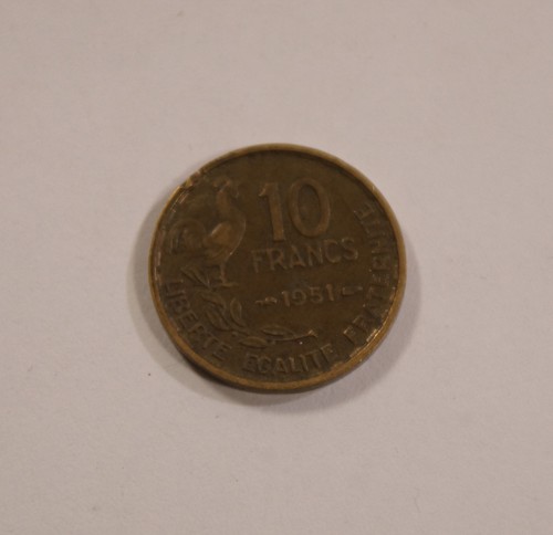10 Francs Frankreich France 1951 Republique Francaise Coin - Picture 1 of 2