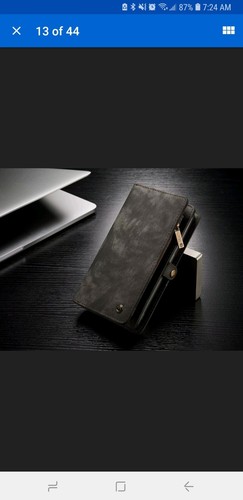Genuine Leather Purse Wallet Case For Galaxy S8/S8+ S9 Magnetic Removable Cover - Picture 8 of 8