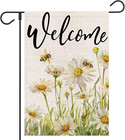 Spring Garden Flag 12X18 Inch Double Sided Daisy Bee Summer outside Seasonal Wel