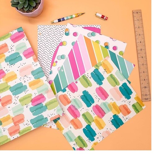 Carpe Diem Pukka 3-Prong Binder • 5-Tab Subject Dividers Included Reversible NEW - Picture 6 of 8