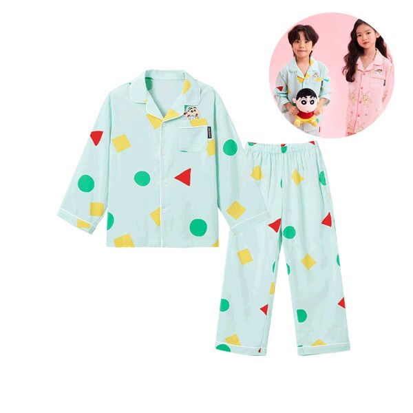 ★SPAO★ Crayon Shin-chan's unstoppable short-sleeved pajama SPAO x CRAYON SHINCHAN Short Sleeve Sleep Pajamas MINT