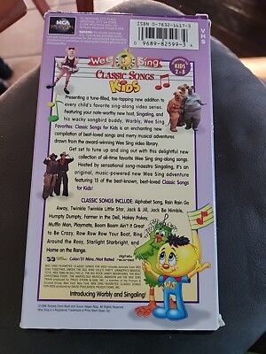 Wee Sing Favorites - Classic Songs for Kids (VHS, 1996