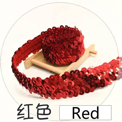 Sparkly Sequins Elastic Band Ribbon Stretchy Shiny Trim DIY Sewing Material Long - Picture 12 of 22