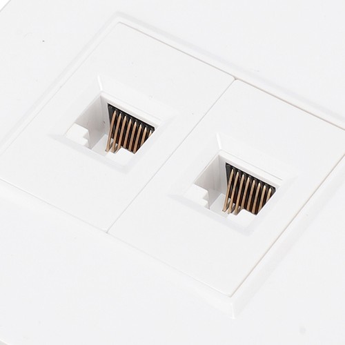 2 Port Cat 6 Ethernet Wall Plate Removable Female to Female Ethernet - Afbeelding 10 van 12