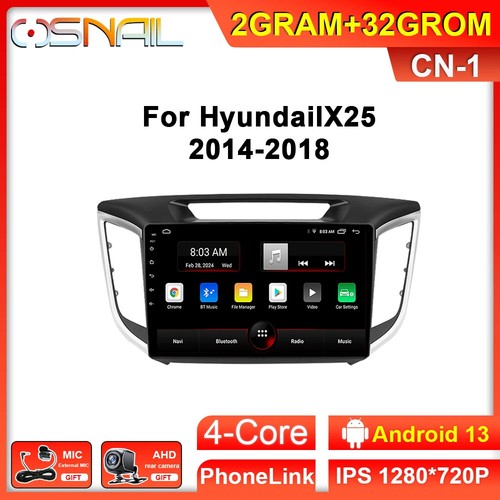 Android Carplay GPS for Hyundai Creta IX25 2015-2019 Multimedia Radio BT Stereo - Picture 29 of 32