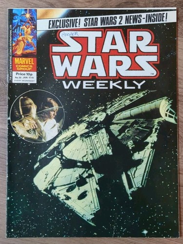 Star Wars Weekly #50 - Bronze Age - Millennium Falcon Photo Cover - Great Pics!