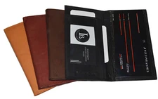 Men Women GENUINE LEATHER Brown Burgundy Black Tan Checkbook Cover Holder Wallet