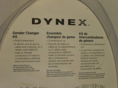 DYNEX DX-GCK Gender Changing Kit DB9 & DB25 Male to Male and Female to Female - Picture 4 of 12