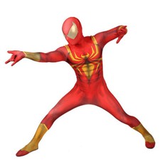 Iron Spider-man Jumpsuit Spiderman Cosplay Costume Spandex Superhero Halloween