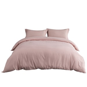 3PCS-Quilt-Duvet-Cover-Set-Envelope-Pillowcase-Bedding-Cover-Set-Soft-Queen-Pink