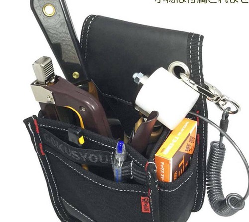 Gokusyou Japan GKN-11 Canvas Waist Bag Two Step Electrician Carpenter Tool Hold - Bild 4 von 4