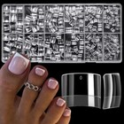 600pc Clear Fake Toenails Gel x Toe Nail Tips Acrylic Toenail French Toenails