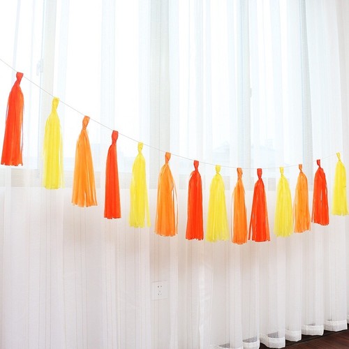 5 Tissue Tassels Paper Garland Bunting Wedding Birthday Party Balloon Decor UK - Picture 9 of 39