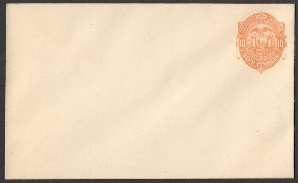 Ecuador envelope unused 1887 10c orange #B2b HG Time sale white Japan Maker New