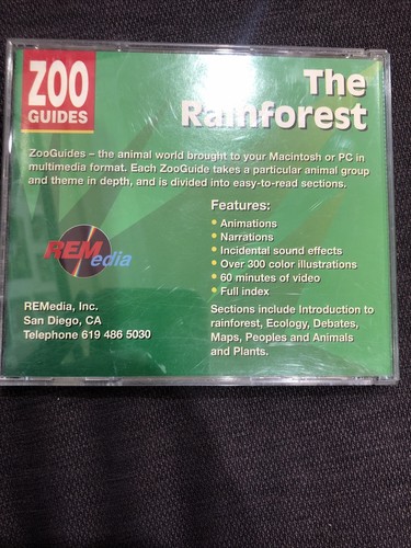 The Rainforest Zoo Guide Remedia Cd Rom - Picture 4 of 4