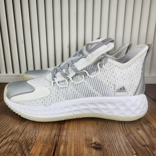 Adidas Pro Boost Low Kids Size 6 White Silver Basketball Sneakers Shoes FW9495 - Picture 4 of 11