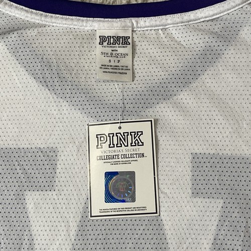 CUTE NWT UW Huskies Womens S Victoria’s Secret Jersey Shirt Washington PINK NEW - Picture 4 of 9