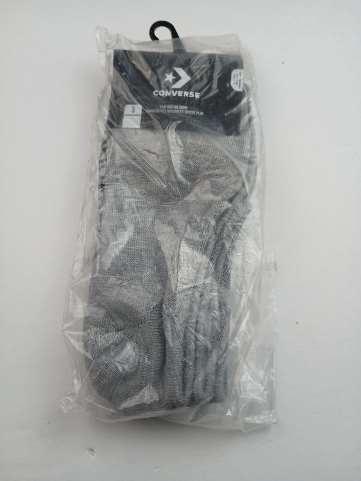 Calze Converse Flat Knit No Show 3 paia taglia EUR 43 46 US 10 12 5