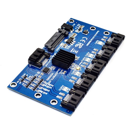 Adapter Card SATA 1 to 5 Ports Converter SATA 3.0 Multiplier Riser Card Hub SUB - 第 1/5 張圖片