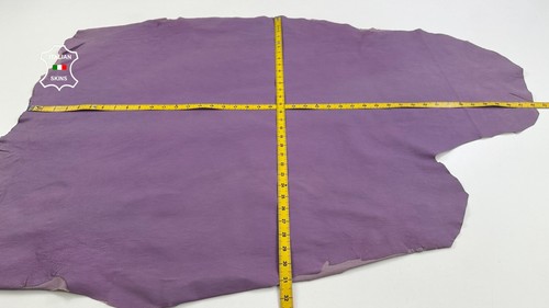 PURPLE PRINTED STRETCH BACKED Italian Lambskin leather hides 8sqf 0.7mm #C4173 - Picture 4 of 7