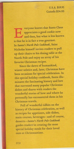 SANTA"S NORTH POLE COOKBOOK by Jeff Guinn - Xmas Recipes from Around the World! - Picture 3 of 3