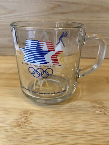 Vintage McDonald’s 1984 Los Angeles Olympia Glas Kaffee Tee Becher Tasse - Bild 1 von 2