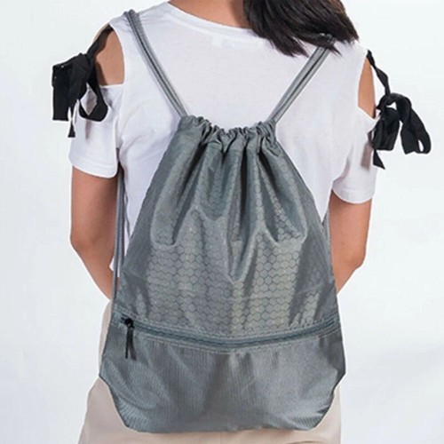 Drawstring Backpack Bags Soft Waterproof Gym Swim Sport Bag Shoulder Bag Unisex - Picture 11 of 19