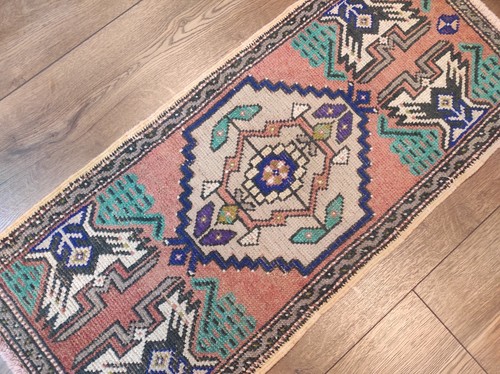 Alfombra turca pequeña, alfombra pequeña vintage, alfombra pequeña, Kilim pequeño 1,5 x 3,4 pies - Imagen 3 de 10