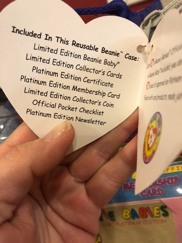 Ty Beanie Babies Official Club Platinum Edition Carrying Bag With Items - Picture 2 of 9