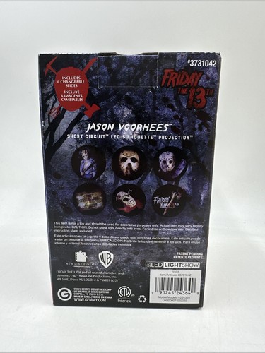 Friday the 13th Jason Voorhees Short Circuit LED Projector Silhouette Halloween - Imagen 3 de 4