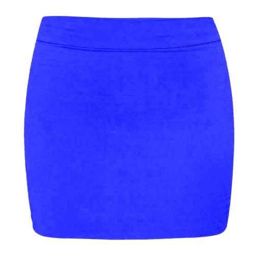 WOMENS HIGH WAISTED PLAIN JERSEY SUMMER TUBE PENCIL SHORT MINI SKIRT UK 8-26 - Picture 10 of 20